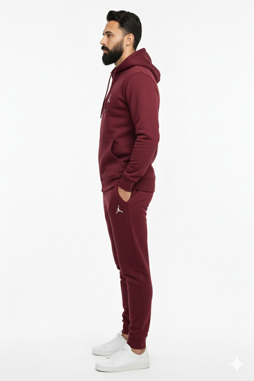 Relax-Fit Maroon Winter Tracksuit | Premium Fleece Outfit Pakistan